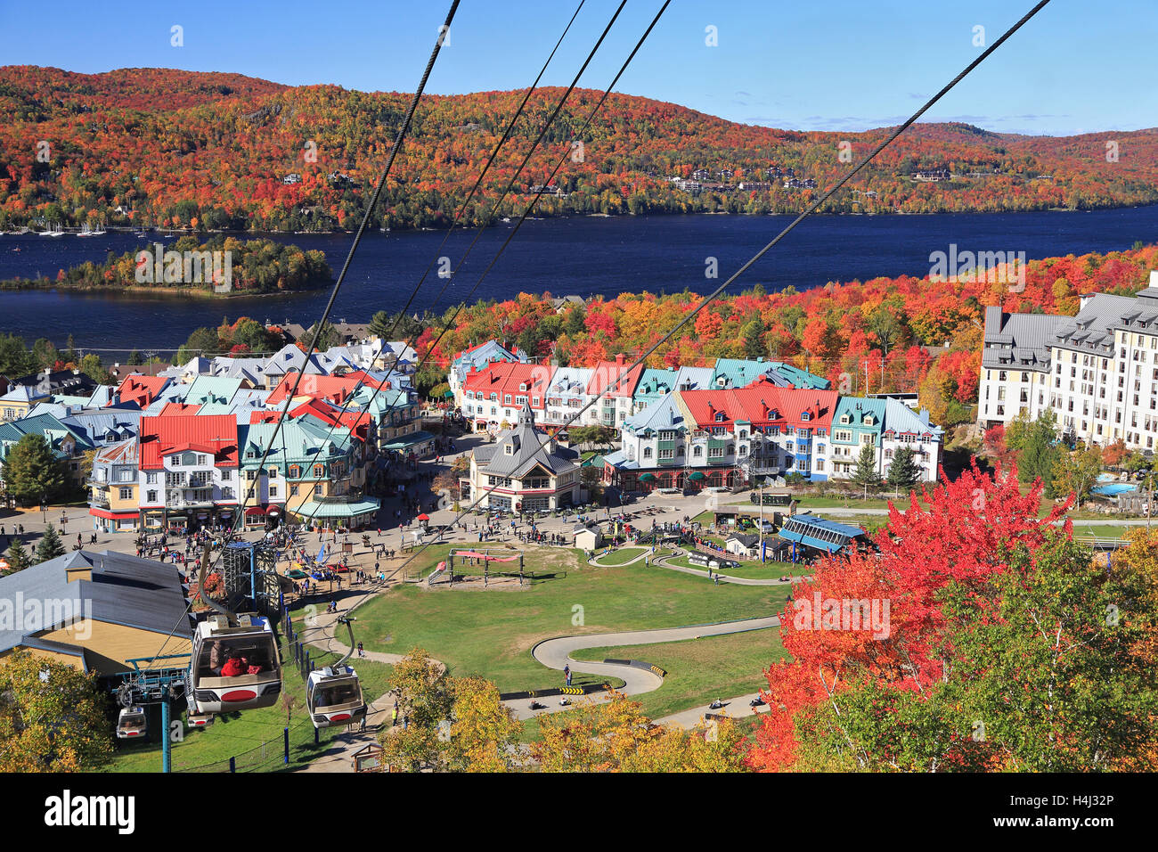 Mount Tremblant im Herbst, Quebec, Kanada Stockfoto