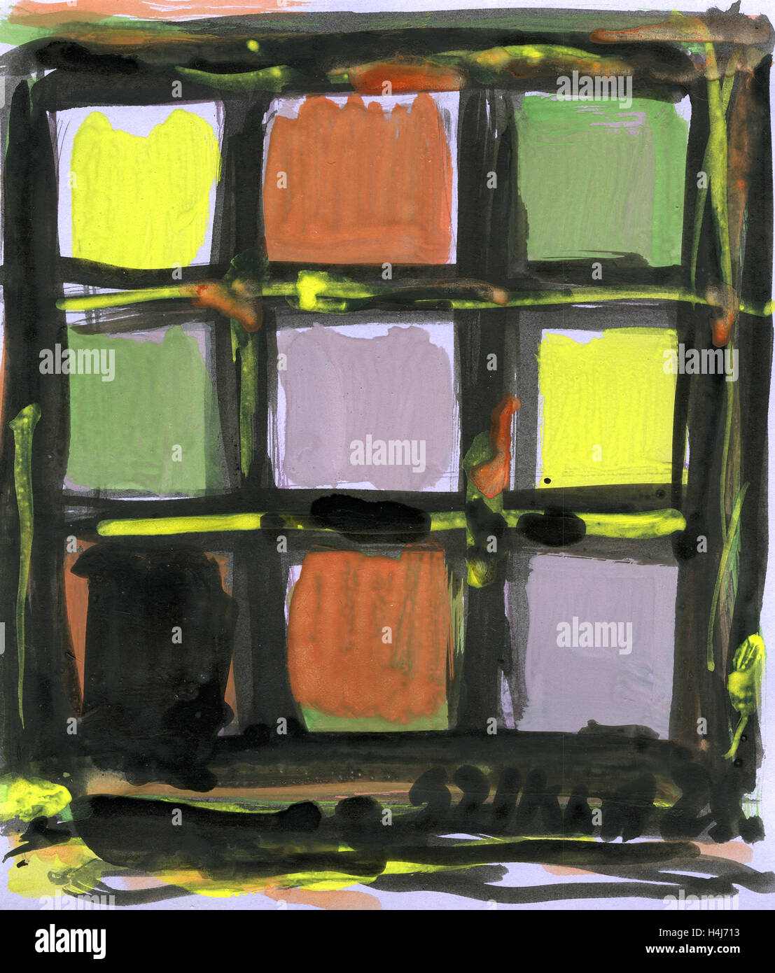 Susan Szikra, poetischen Geist, eine Reise durch Farben. Abstrakten Expressionismus Stockfoto
