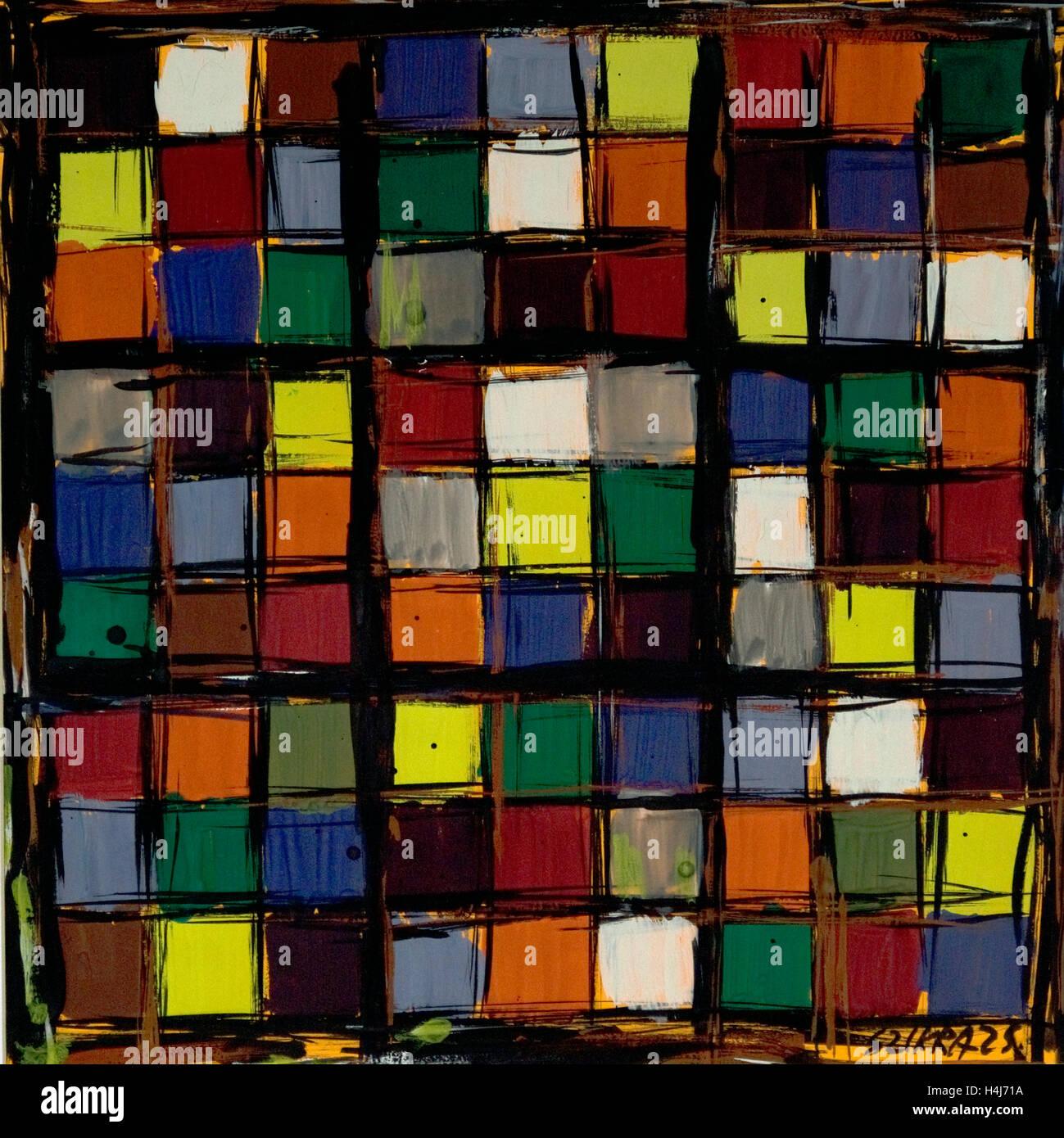 Susan Szikra, Formen von London, abstrakter Expressionismus, poetischen Geist, eine Reise durch Farben Stockfoto