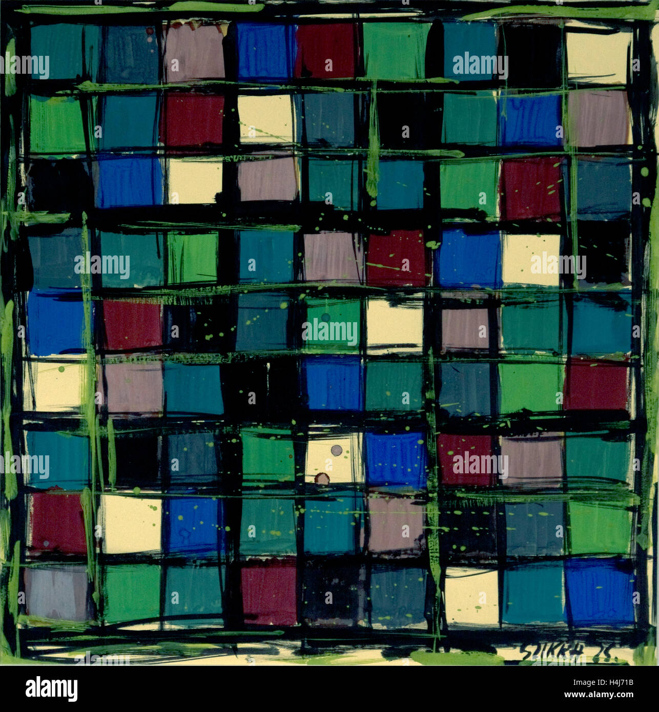 Susan Szikra, Formen von Berlin, abstrakter Expressionismus, poetischen Geist, eine Reise durch Farben Stockfoto
