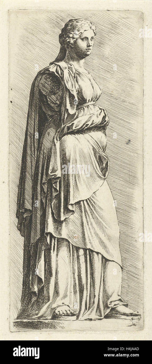Bild einer Frau ohne Arme, Jan de Bisschop, anonym, c. 1663 - in oder nach 1668 Stockfoto