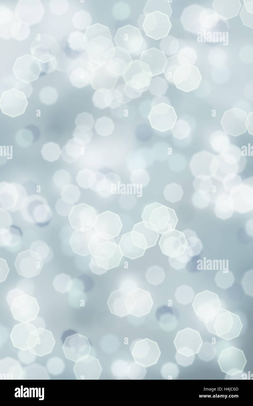 Hell glänzen Sie abstrakten Hintergrund von Retro-getönte Weihnachten Urlaub Lichter blau grau getönt. Stockfoto