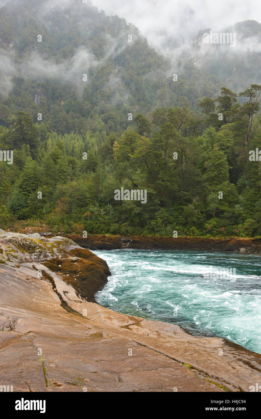 Fluss Futaleufú in Patagonien Stockfoto