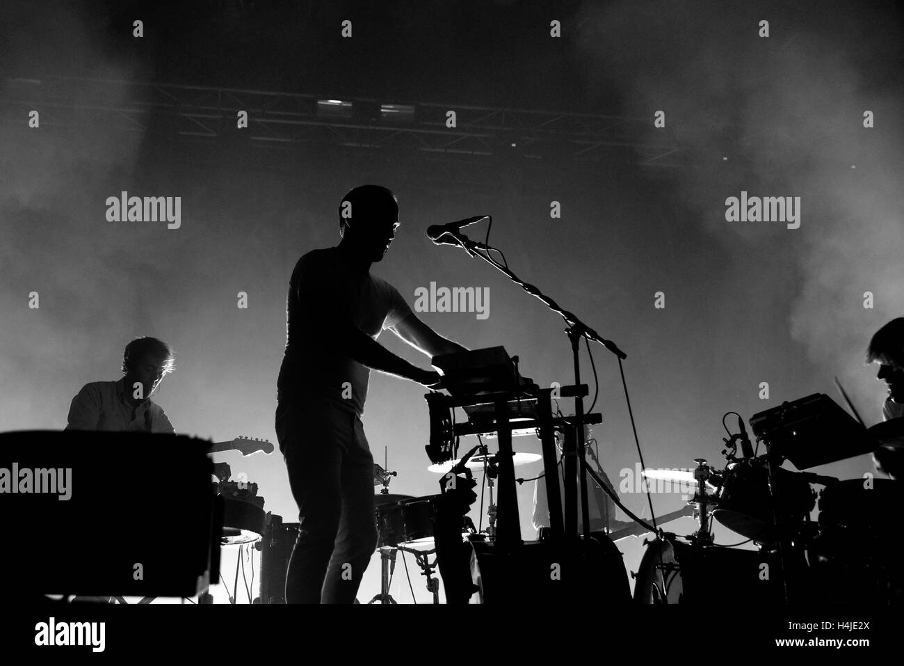 BARCELONA - 30 Mai: Caribou (elektronische Band) führt auf Primavera Sound Festival 2015 am 30. Mai 2015 in Barcelona, Spanien. Stockfoto