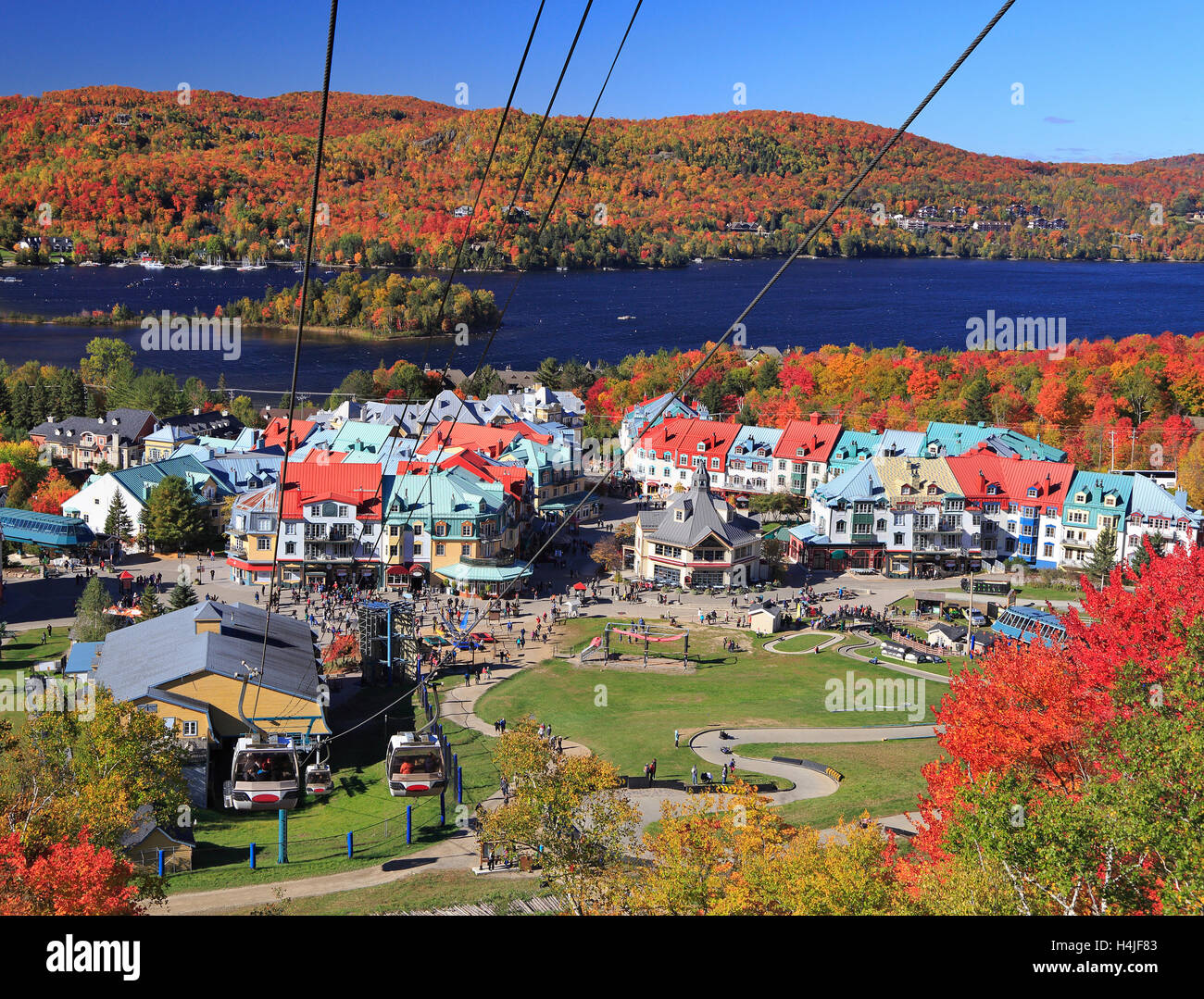 Mount Tremblant im Herbst, Quebec, Kanada Stockfoto