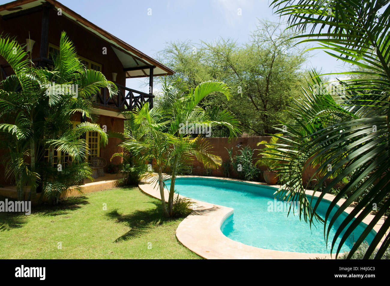 Schwimmbad, Kili Villa, Arusha, Tansania Stockfoto