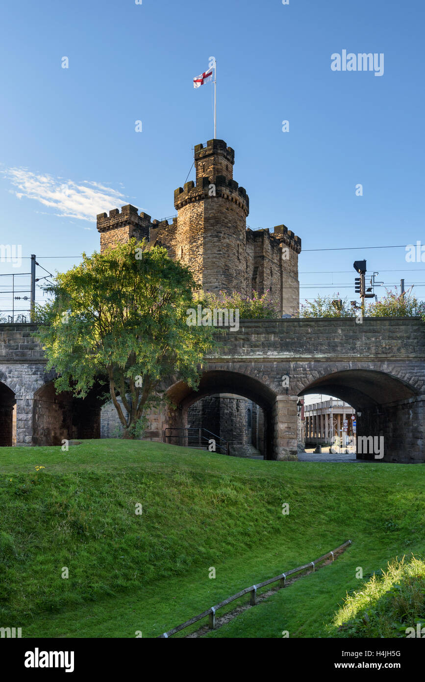 Das Schloss, Newcastle ist eine mittelalterliche Festung in Newcastle Upon Tyne, England, erbaut auf dem Gelände der Festung die gab Stockfoto