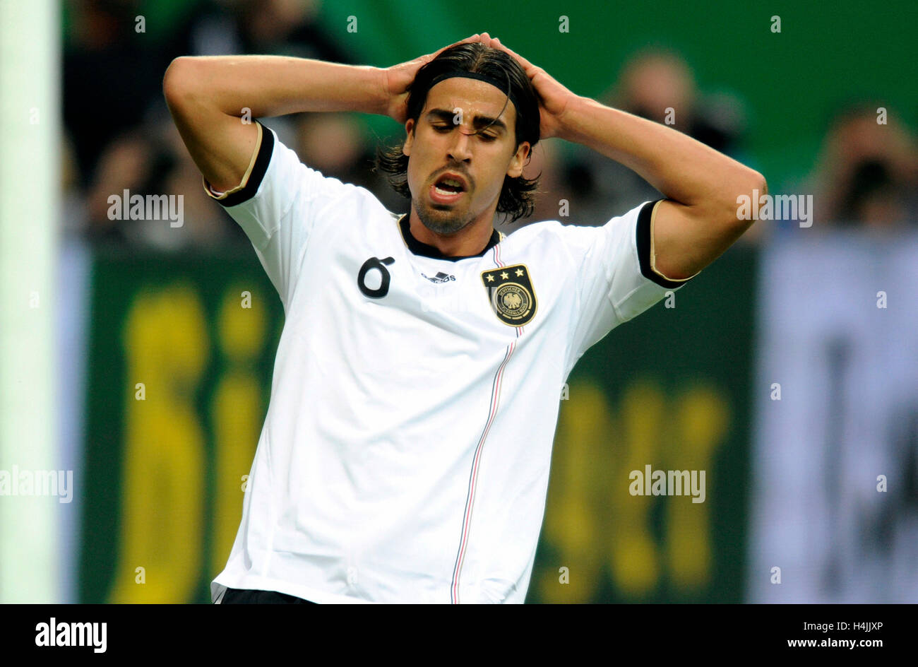 Sami Khedira, Fußballspiel, Deutschland vs. Bosnien-Herzegowina, 3-1, Commerzbank-Arena, Frankfurt am Main, Hessen Stockfoto