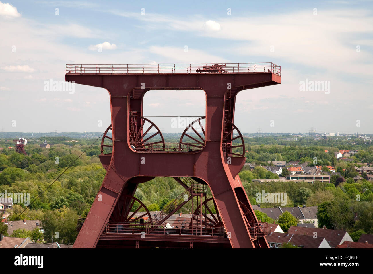 Schachtturm Pit XII, Zeche Zollverein Mine, UNESCO-Weltkulturerbe, Essen, Ruhrgebiet Region, North Rhine-Westphalia Stockfoto