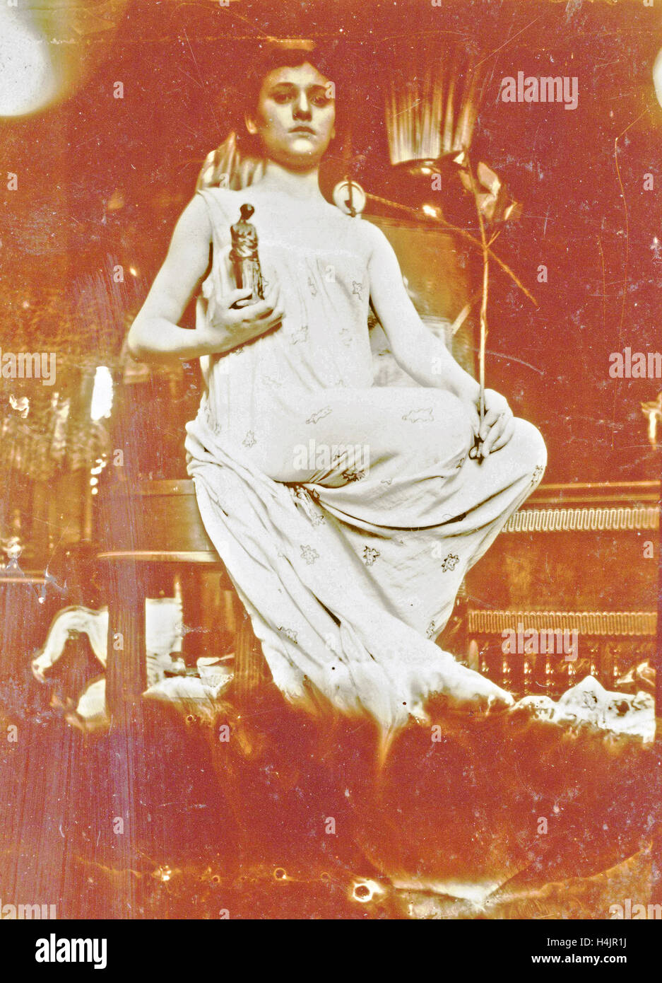 Frau Figur, Alfons Maria Mucha, Alphonse Mucha, tschechischen Jugendstil 1895-1905 Stockfoto