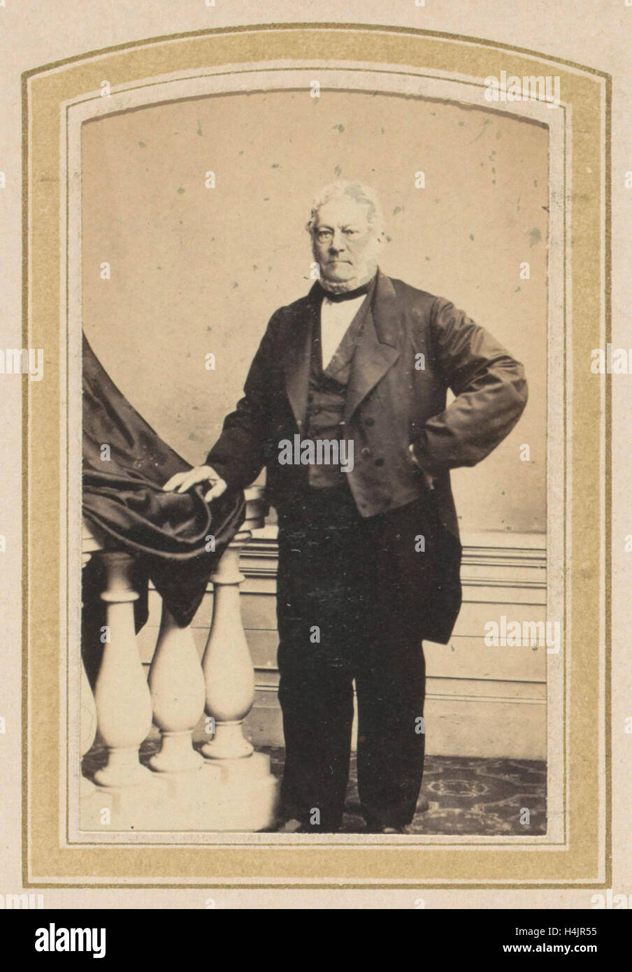 Porträt eines Mannes mit einer Jacke, A. Böeseken, 1865-1869 Stockfoto