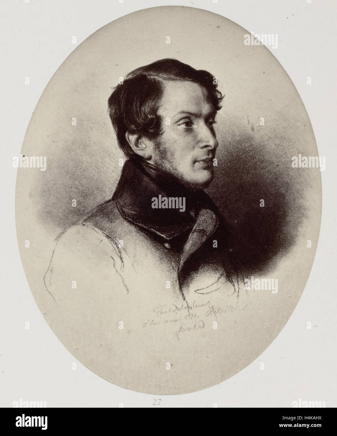 Gemälde von Paul Delaroche, Portrait de M. Achille Fould, Robert Jefferson Bingham, Goupil Cie, 1858 Stockfoto