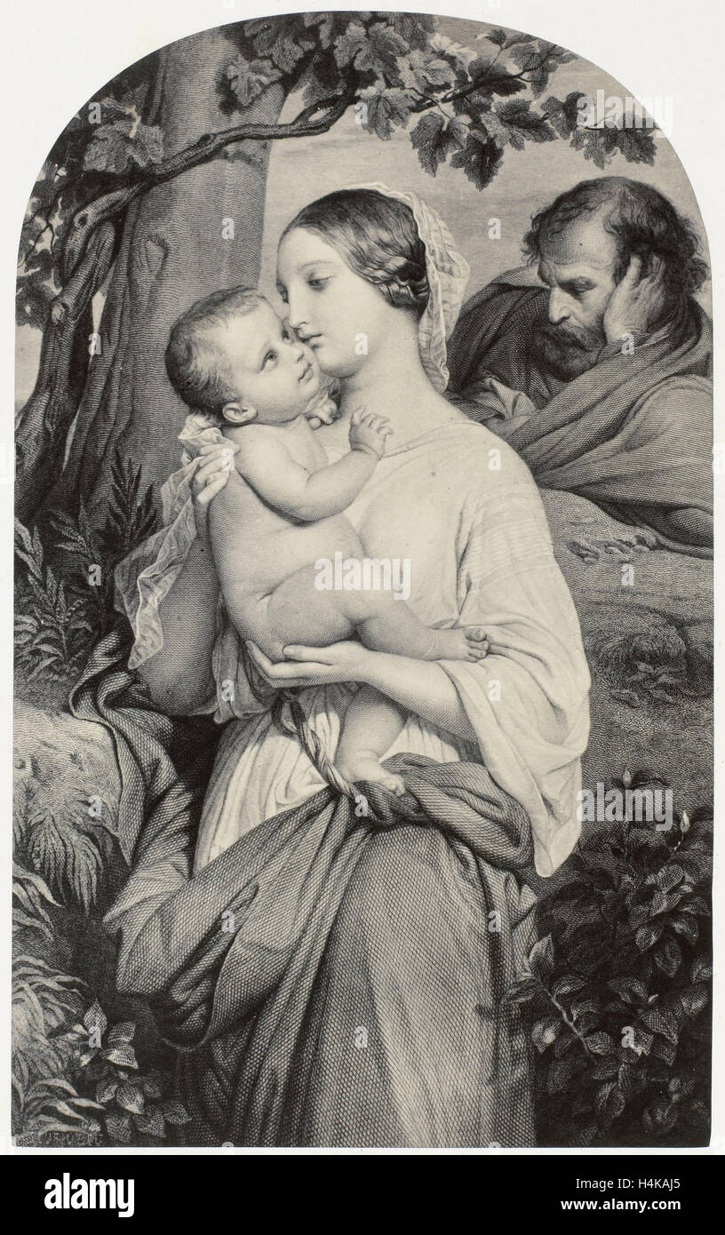 Gemälde von Paul Delaroche, la Vierge à la Vigne, Robert Jefferson Bingham, Goupil Cie, 1858 Stockfoto