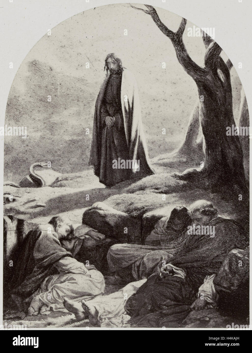 Gemälde von Paul Delaroche: le Christ und Gethsemane, Robert Jefferson Bingham, Goupil & Cie, 1858 Stockfoto