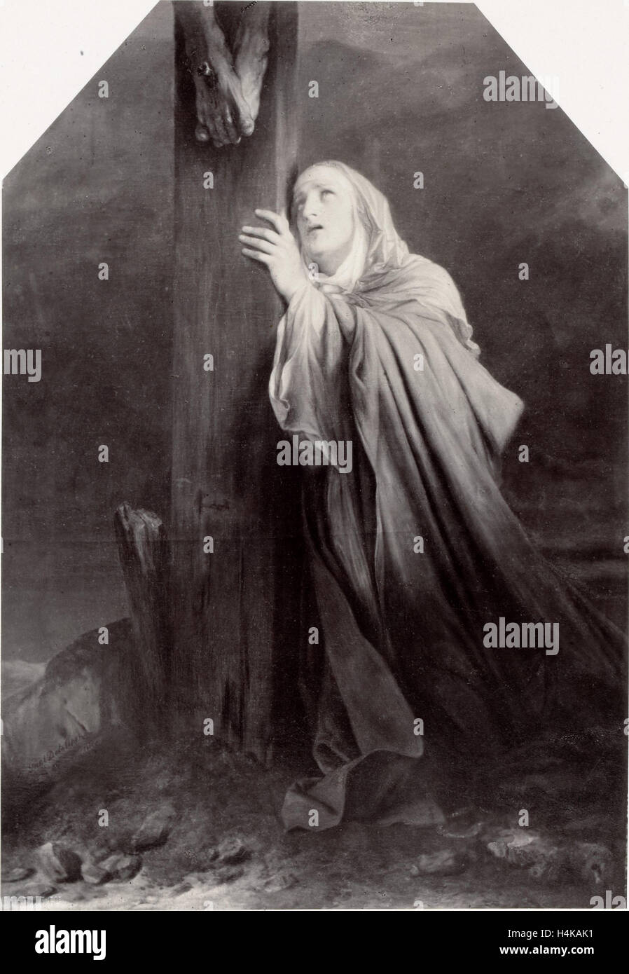 Gemälde von Paul Delaroche: Vierge au pied De La Croix, Virgin am Fuße des Kreuzes, Robert Jefferson Bingham Stockfoto