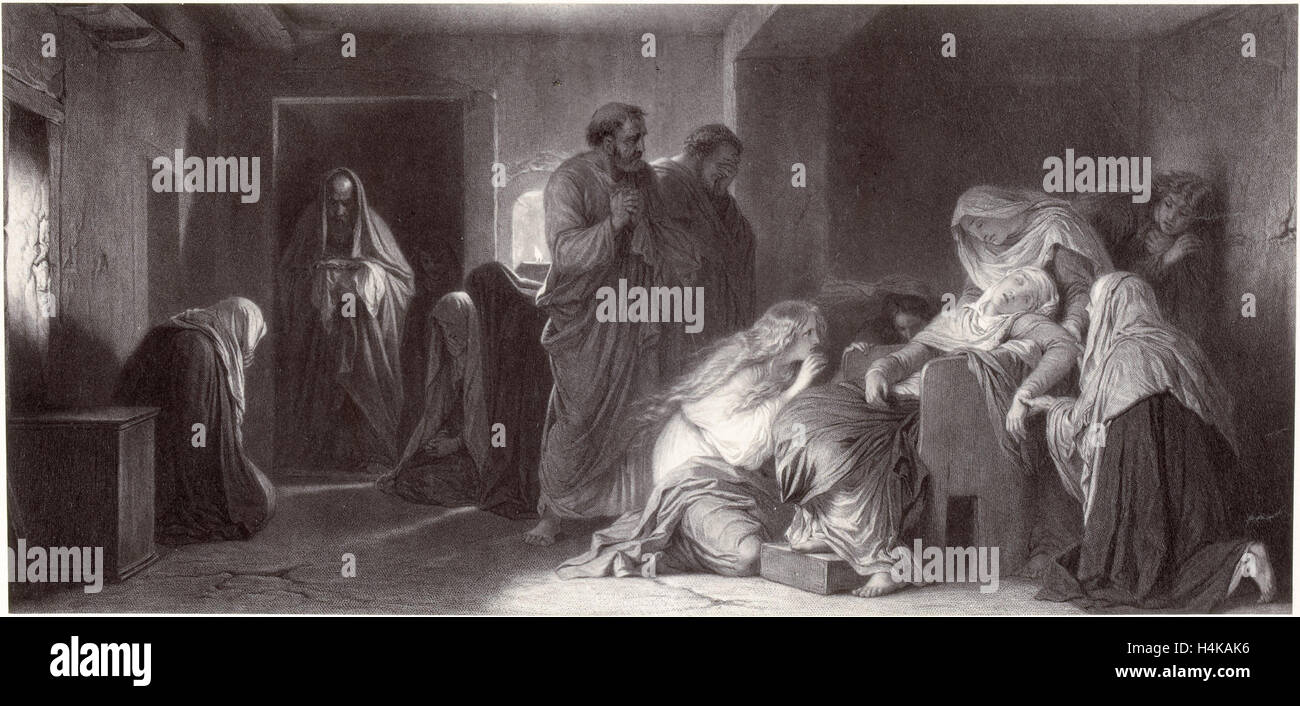 Gemälde von Paul Delaroche: l'evanouissement De La Vierge, Robert Jefferson Bingham, Goupil & Cie, 1858 Stockfoto