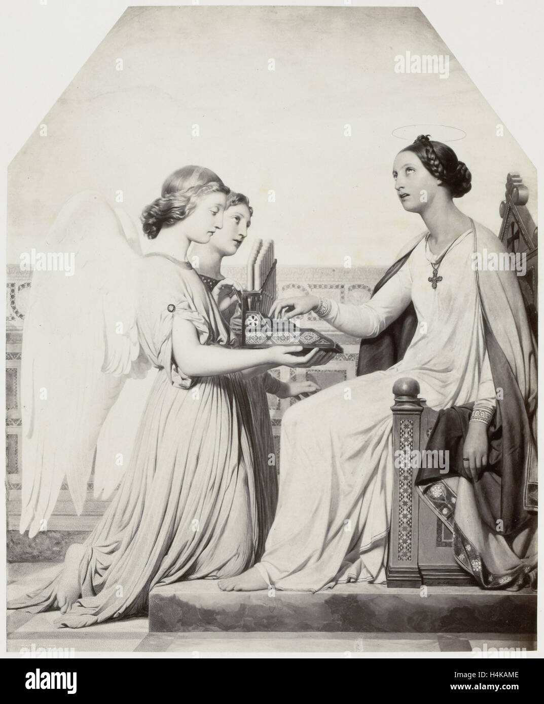 Gemälde von Paul Delaroche: Sainte Cecile, Robert Jefferson Bingham, Goupil & Cie, 1858 Stockfoto