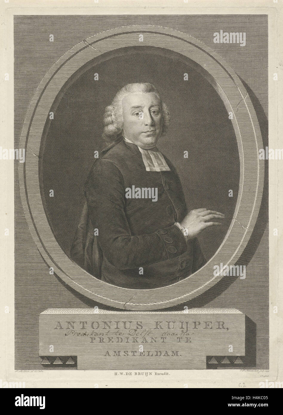 Porträt von Antonius Kuyper, Christian Jakob Schlotterbeck, Hendrik Willem de Bruyn, 1794 Stockfoto