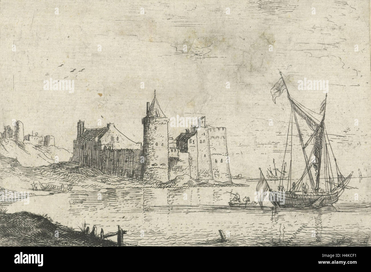 Schloss an der Küste, Bonaventura Peeters (I), 1624-1652 Stockfoto