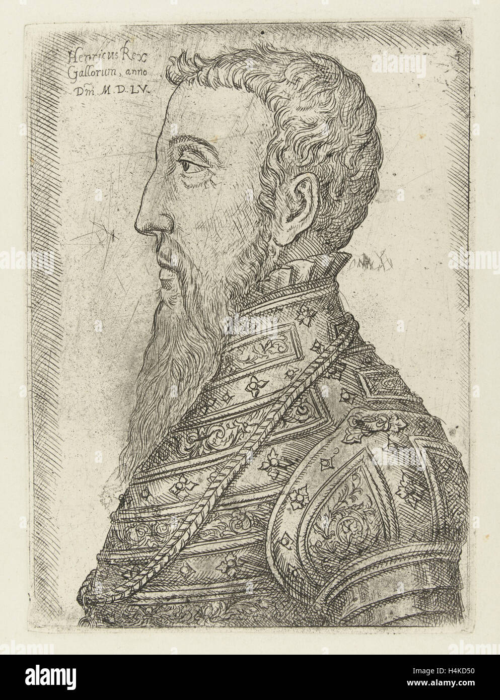 Porträt von Heinrich II., Jan Cornelisz Vermeyen, 1555 Stockfoto Porträt von Heinrich II., Jan Cornelisz Vermeyen, 1555 Stockfoto