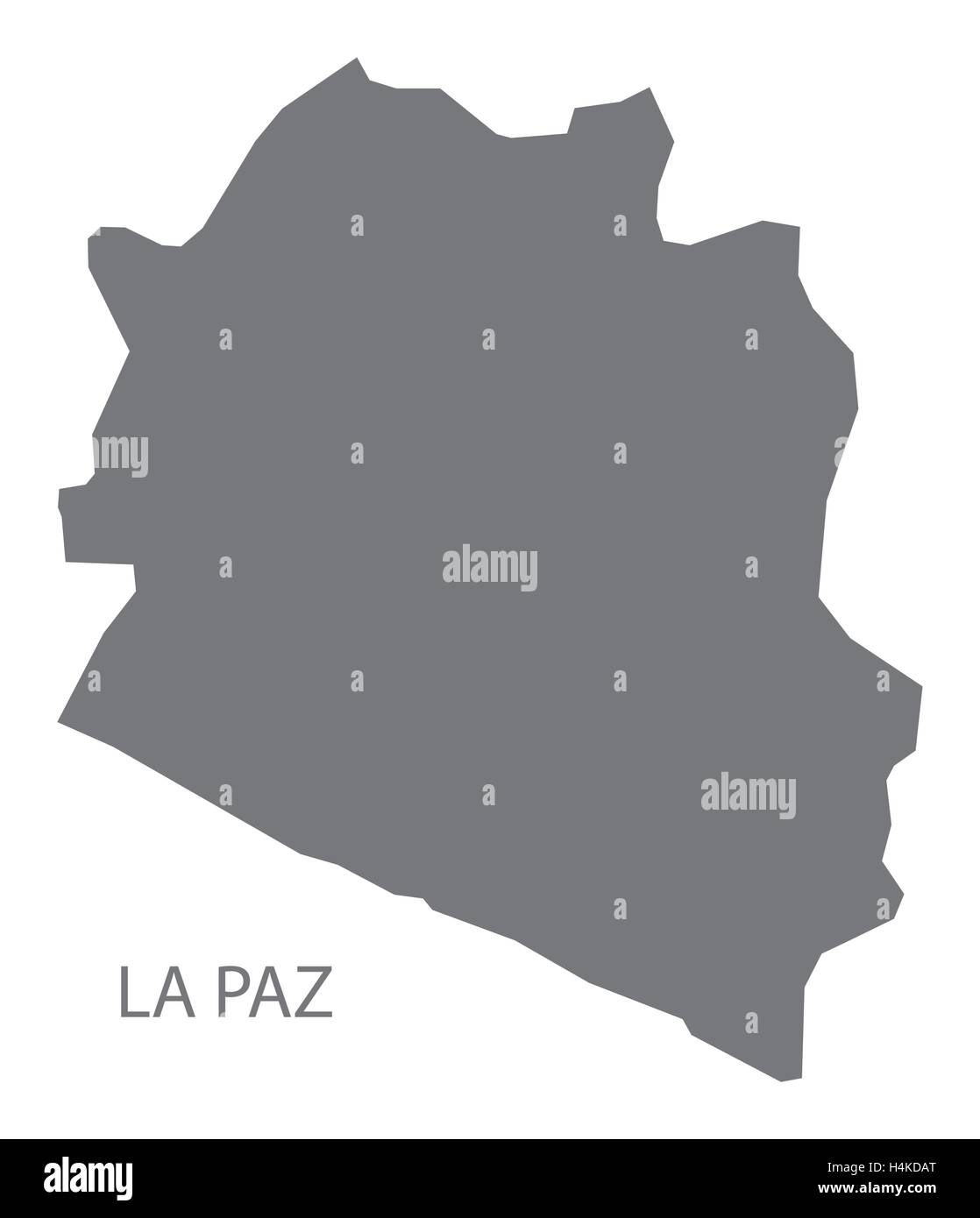 Karte von La Paz-El Salvador grau Stock Vektor