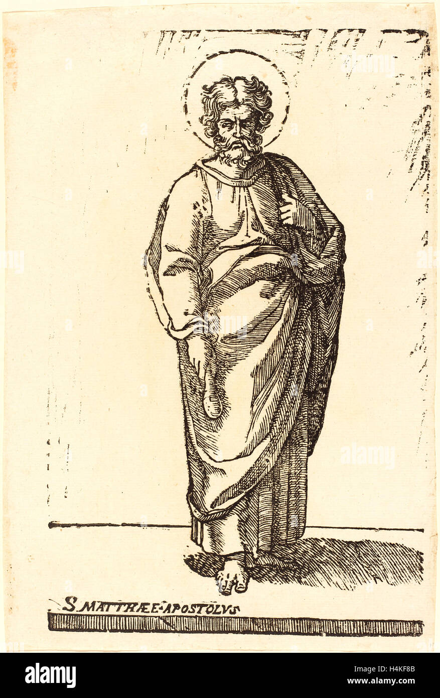 Französisch (1596-1657), Matthaeus, Jacques Stella, Holzschnitt Stockfoto