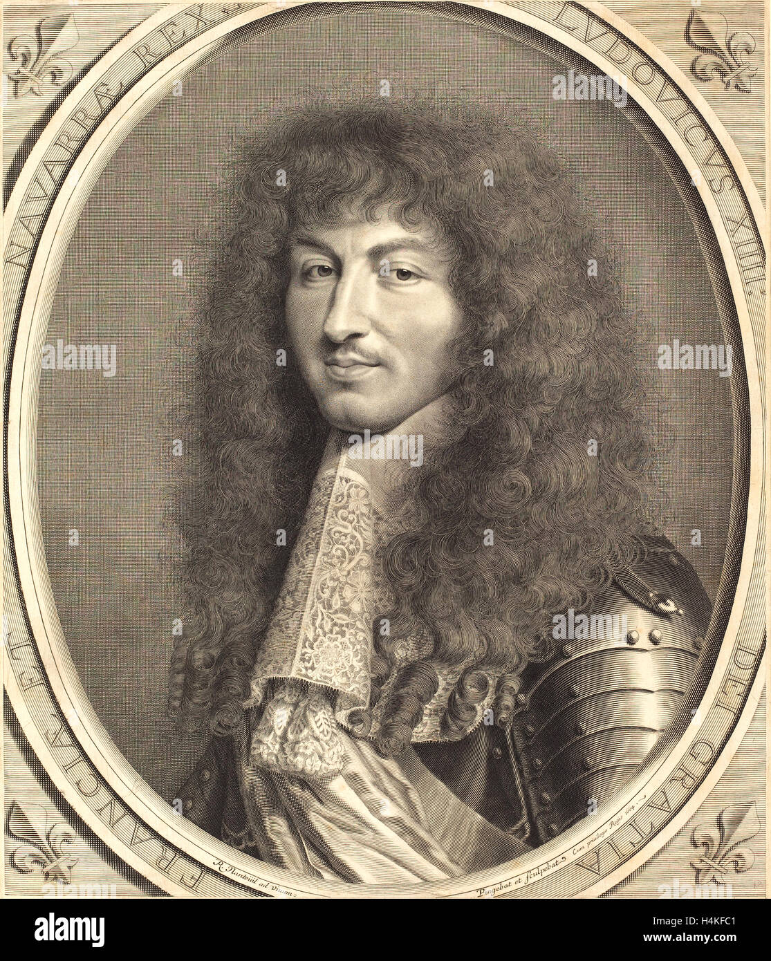 Robert Nanteuil, Französisch (1623-1678), Louis XIV, 1664, Gravur Stockfoto