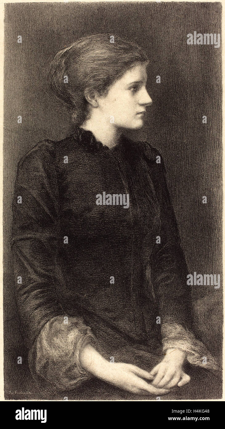 M.G. Fuchs nach Sir Edward Coley Burne-Jones, Frau Bonham, aktive c. 1890-1910, c. 1902, auf Papier Vélin Lithographie Stockfoto