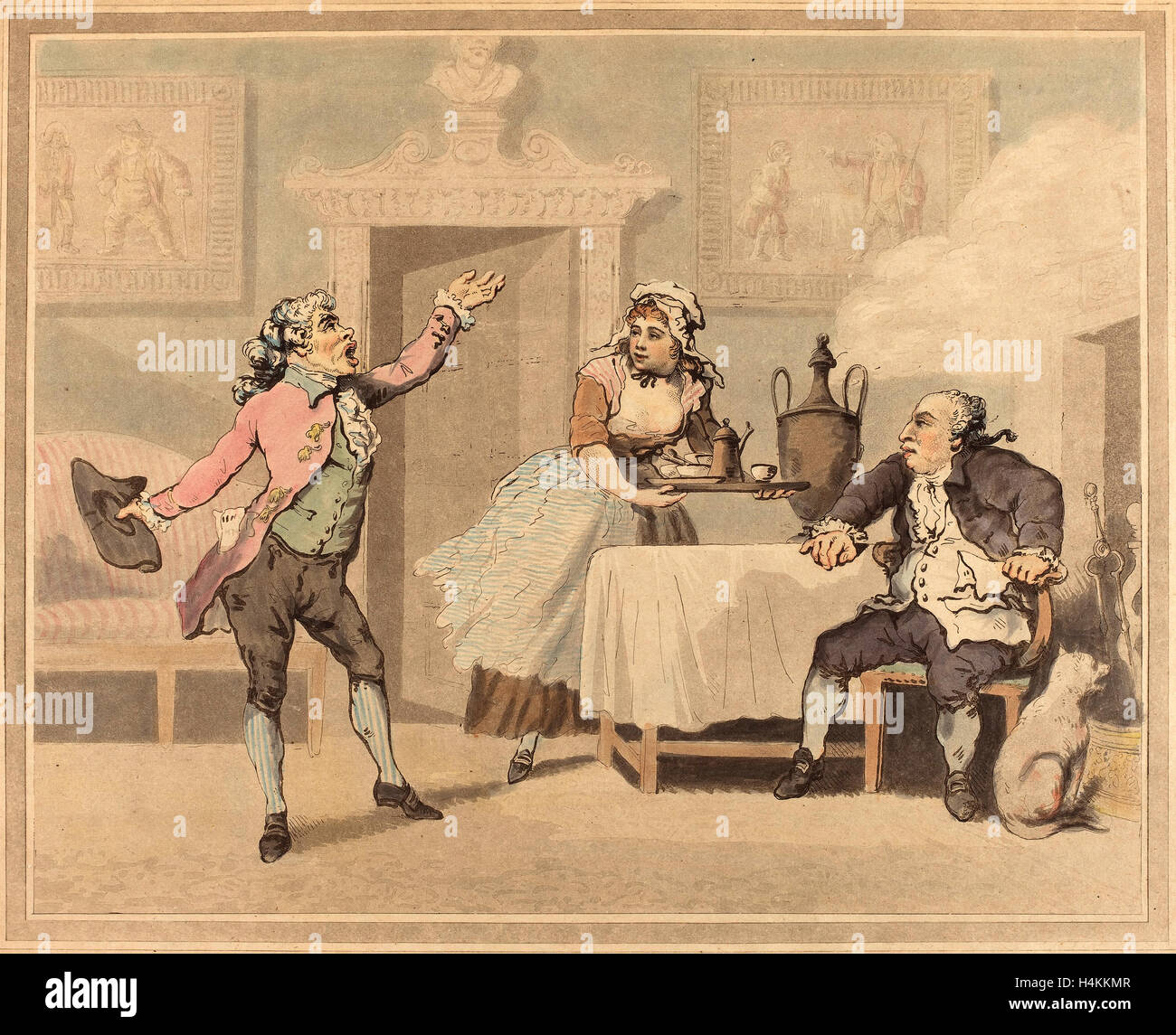 Thomas Rowlandson (British, 1756-1827), Manager und Spouter, 1784 Stockfoto