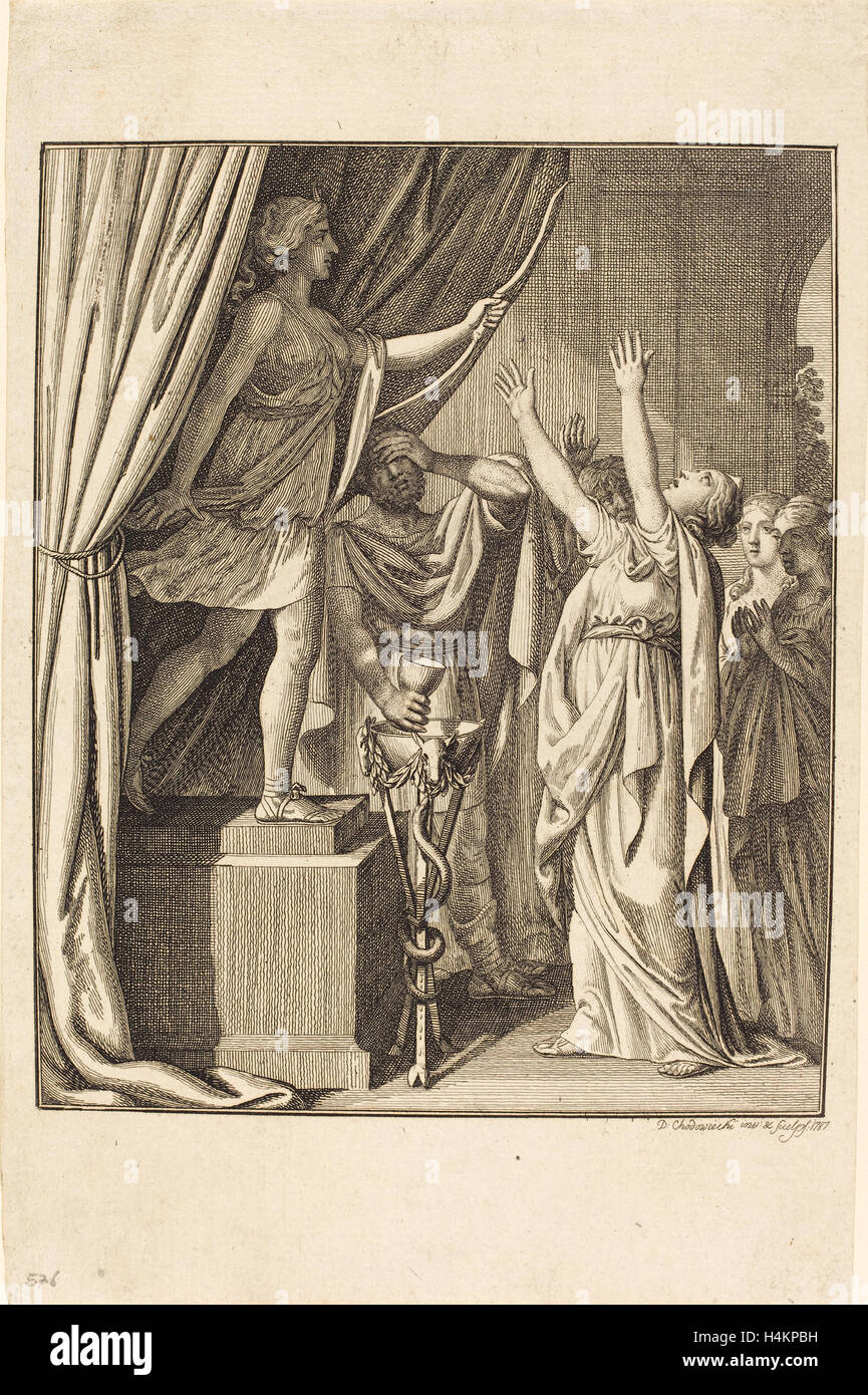 Daniel Nikolaus Chodowiecki (Deutsch, 1726-1801), Diana, 1787, Radierung Stockfoto