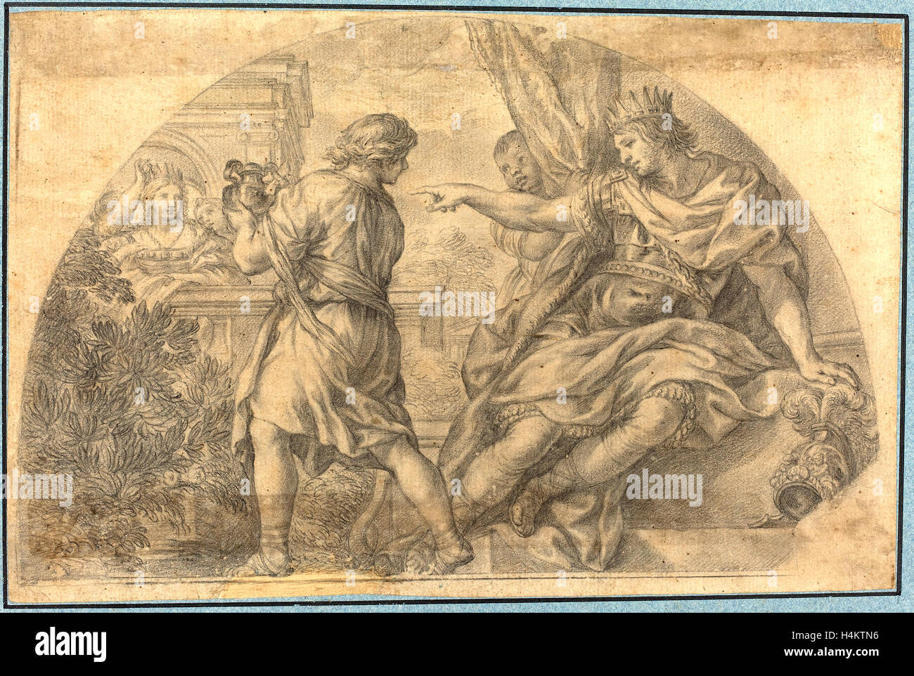nach Pietro da Cortona, Massinissa und Sofonisba schwarze Kreide Stockfoto