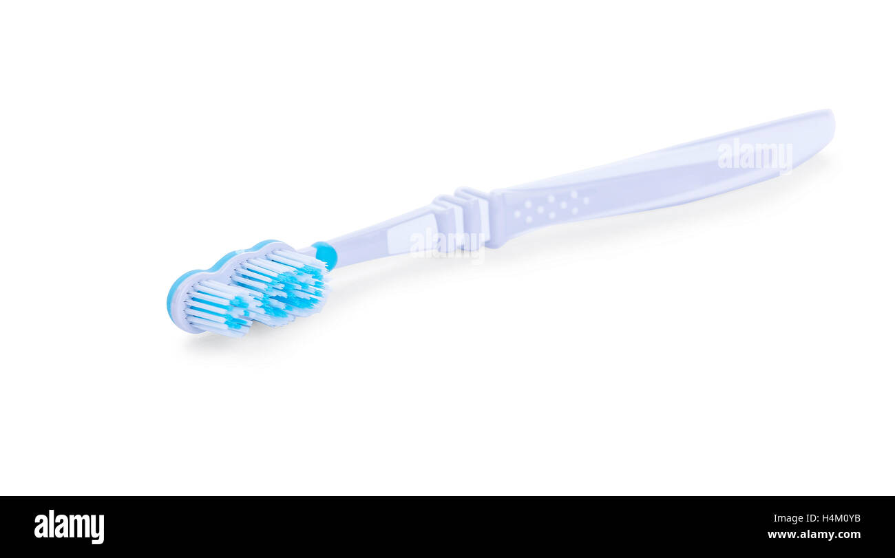 Schöne stilvolle Zahnbürste auf einem weißen Hintergrund. Stockfoto