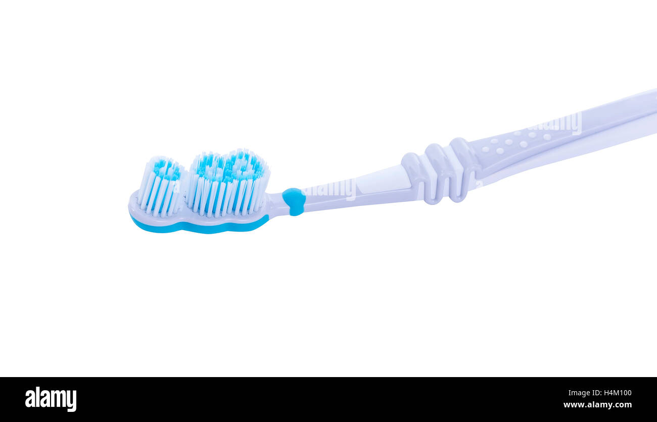Schöne stilvolle Zahnbürste auf einem weißen Hintergrund. Stockfoto