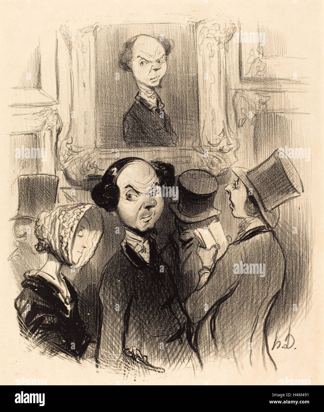 Honoré Daumier (Französisch, 1808-1879), stecken de Se Voir Exposé, 1841, Lithographie Stockfoto