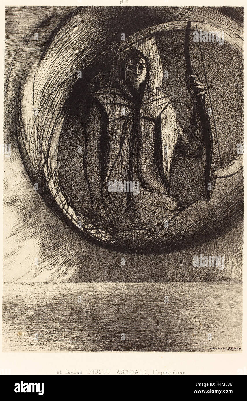 Odilon Redon (French, 1840-1916), Et la-Bas l'idole Astrale, l'Apotheose (und darüber hinaus die Sterne Idol, die Apotheose), 1891 Stockfoto