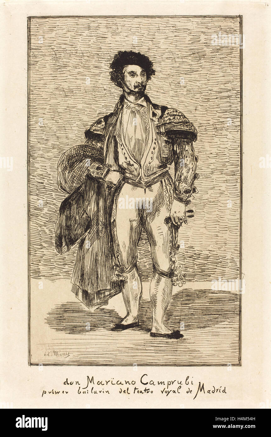 Edouard Manet (Französisch, 1832-1883), Don Mariano Camprubi (Le Bailarín), 1862, Radierung Stockfoto