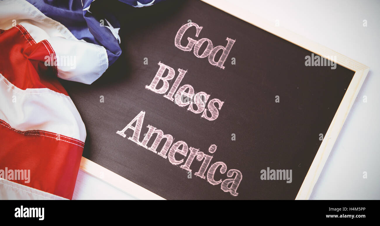 Zusammengesetztes Bild von Gott segne Amerika Stockfoto