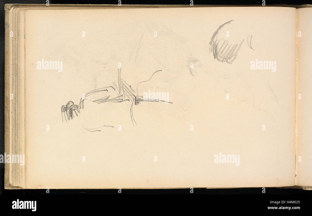 Ein Mann von hinten gesehen, Paul Cézanne, 1839-1906, 1880-1883, Graphit auf Papier Vélin, Französisch Stockfoto