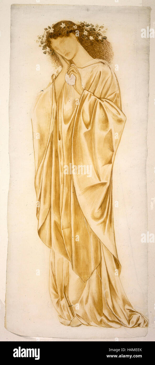 Sir Edward Coley Burne-Jones, Ariadne, Britisch, 1833-1898, 1863-1864, Aquarell und Gouache über Graphit Stockfoto