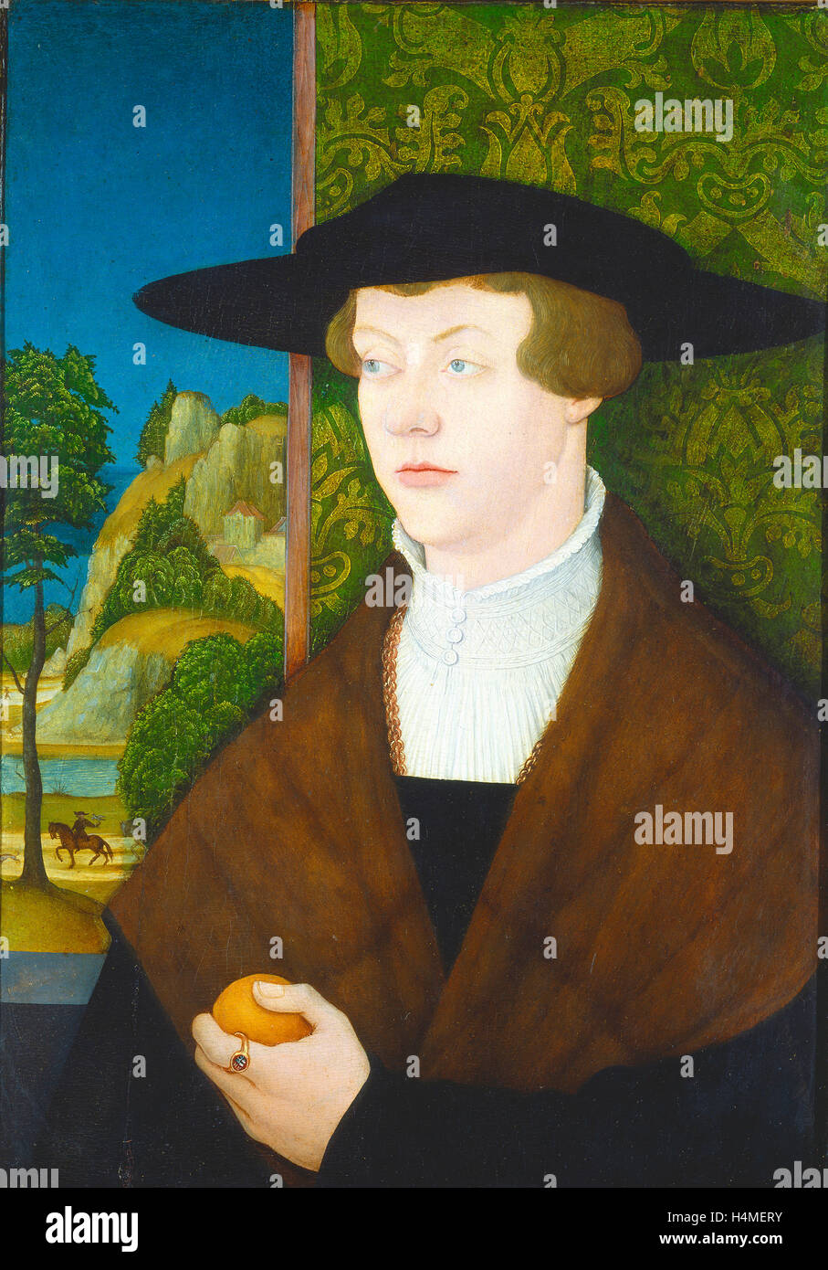 Bernhard Strigel (Deutsch, 1460-1461 - 1528), Hans Roth [Vorderseite], 1527, Öl auf Platte Stockfoto