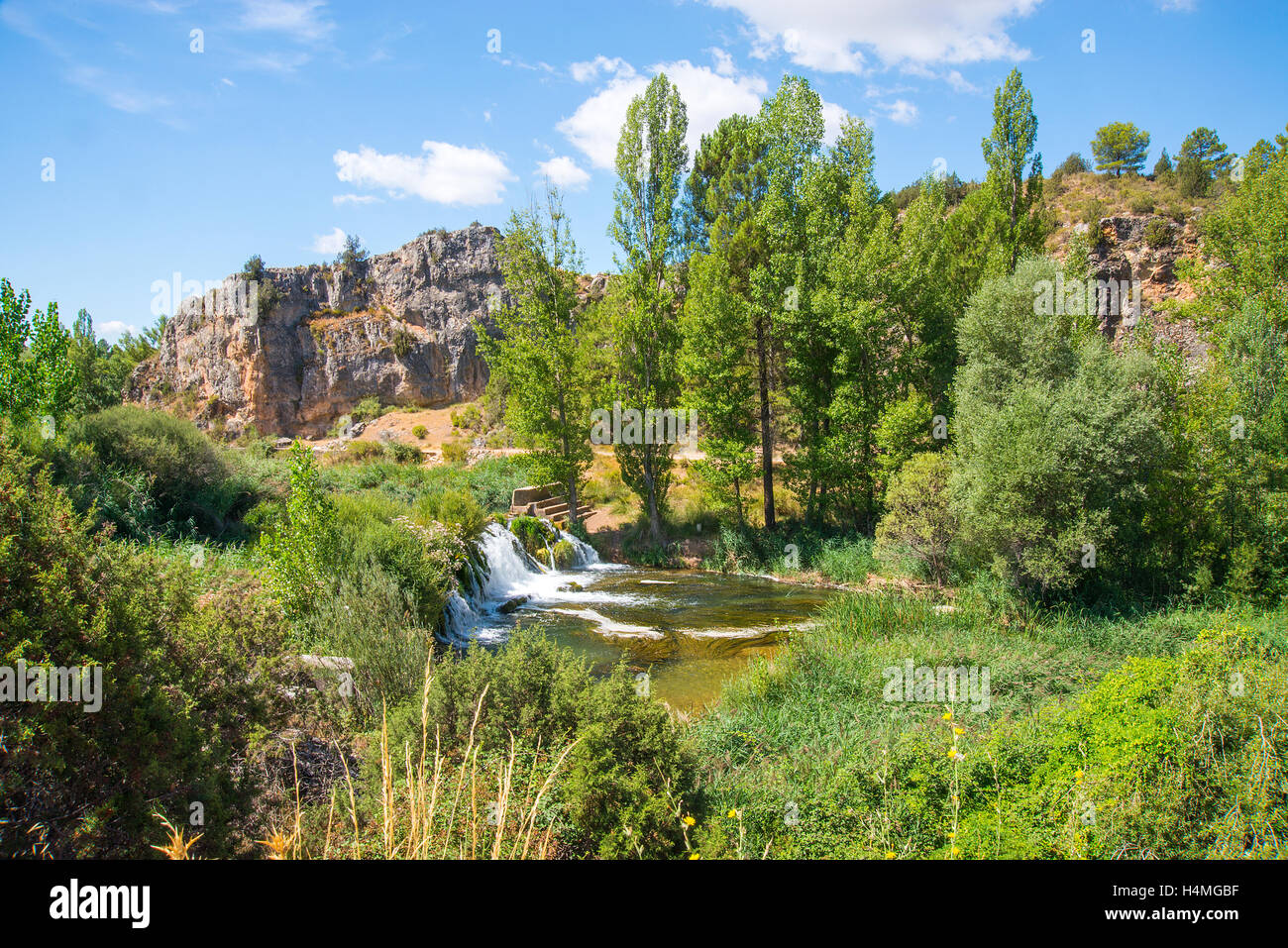 Fluss Cabriel. Cuenca, Castilla La Mancha, Spanien. Stockfoto