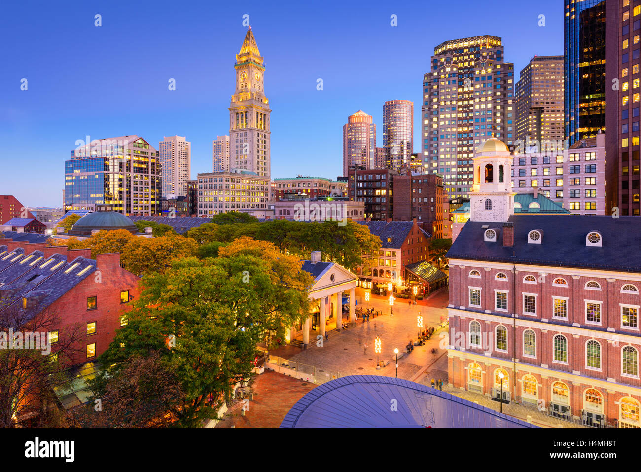 Boston, Massachusetts, USA Innenstadt Stadtbild. Stockfoto