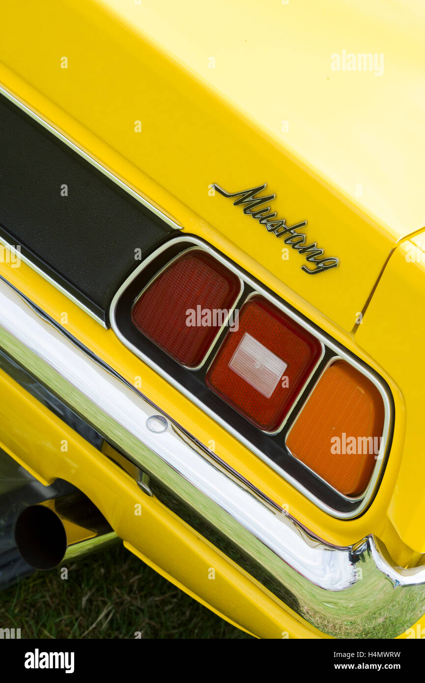 1971 Ford Mustang hinten. Classic American Auto. Zusammenfassung Stockfoto