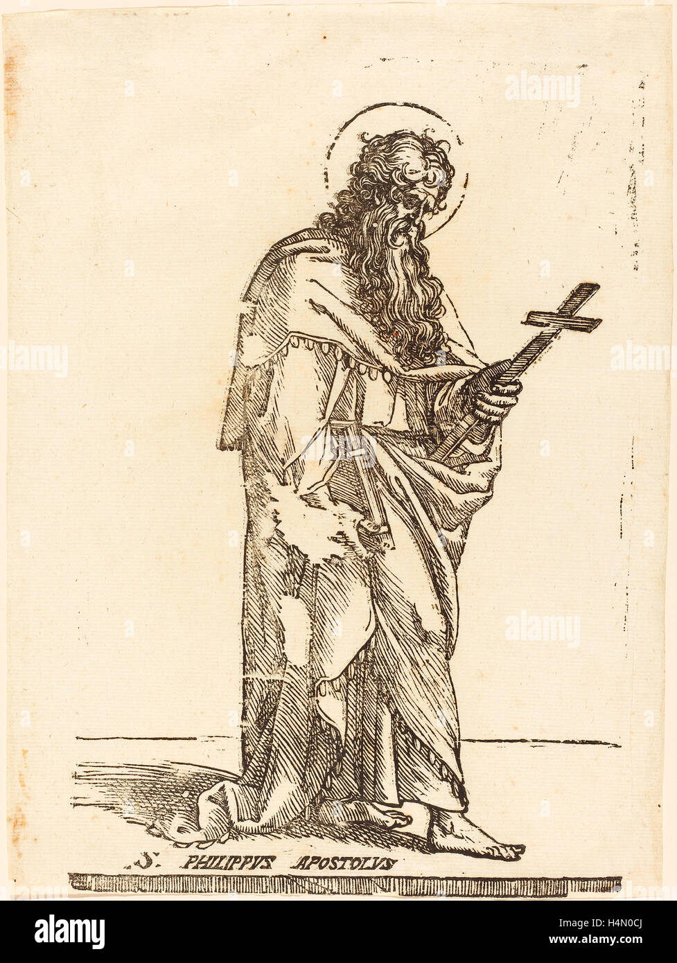 Jacques Stella (Französisch, 1596-1657), Saint Philip, Holzschnitt Stockfoto