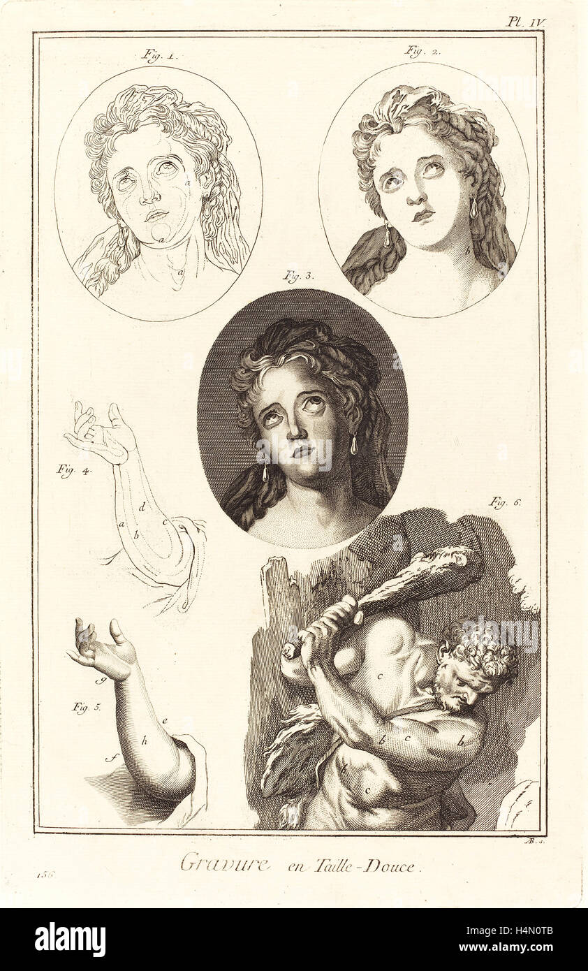 Antonio Baratta (Italienisch, 1724-1787), Gravure En Taille-Douce: PL. IV, 1771-1779, Gravur auf Bütten Stockfoto