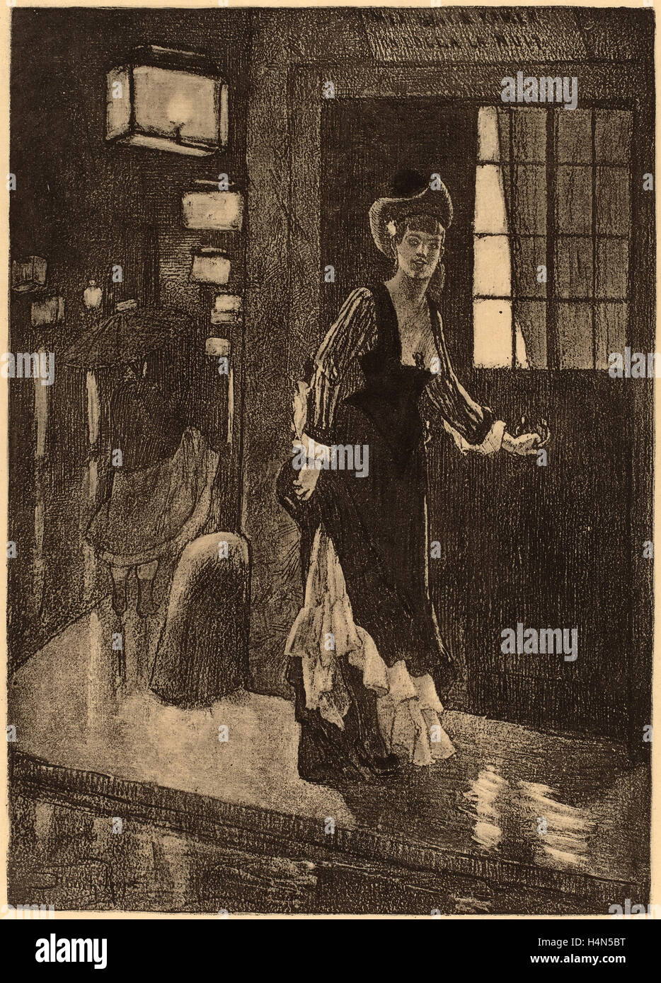 Félicien Rops (Belgisch, 1833-1898), Le Rydeack, Ätzen Stockfoto