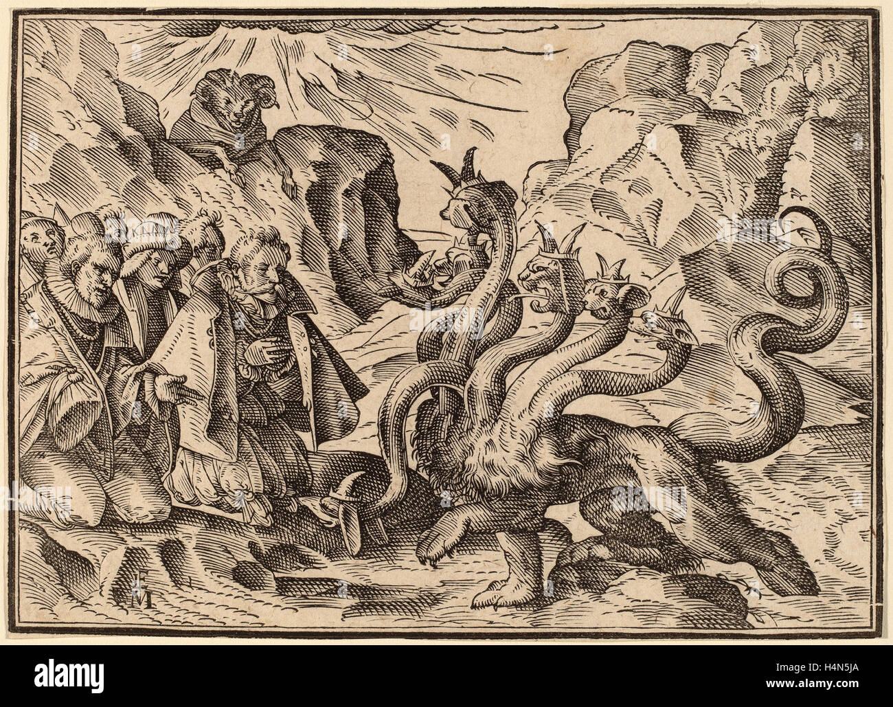 Christoph Murer, die vier Reiter der Apokalypse, schweizerisch, 1558-1614, veröffentlicht 1630, Holzschnitt auf Bütten Stockfoto