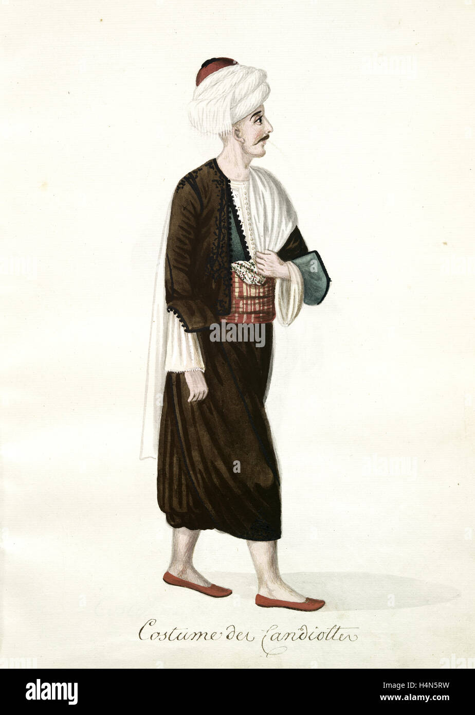 Kostüm de Candiottes [ein Kreter]. [68], Mahmud II., Sultan der Türken, 1784-1839, (Patron) Stockfoto