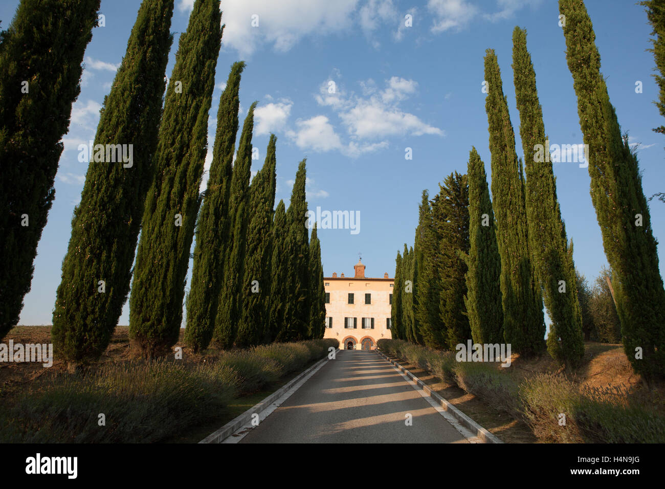 Toskanische Villa Stockfoto