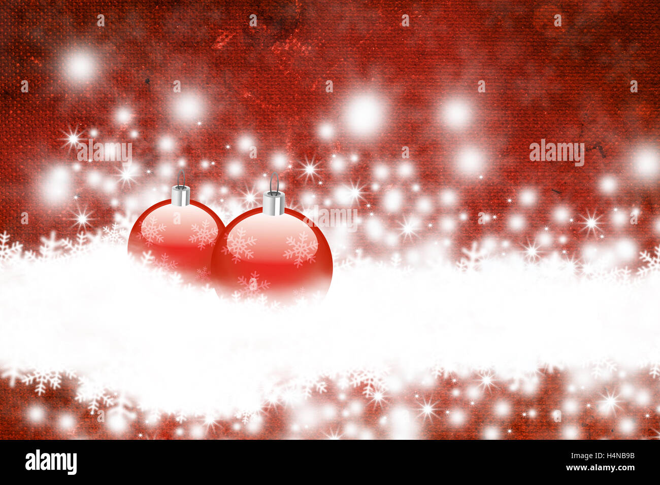 Weihnachten Hintergrund mit Christbaumkugeln Stockfoto